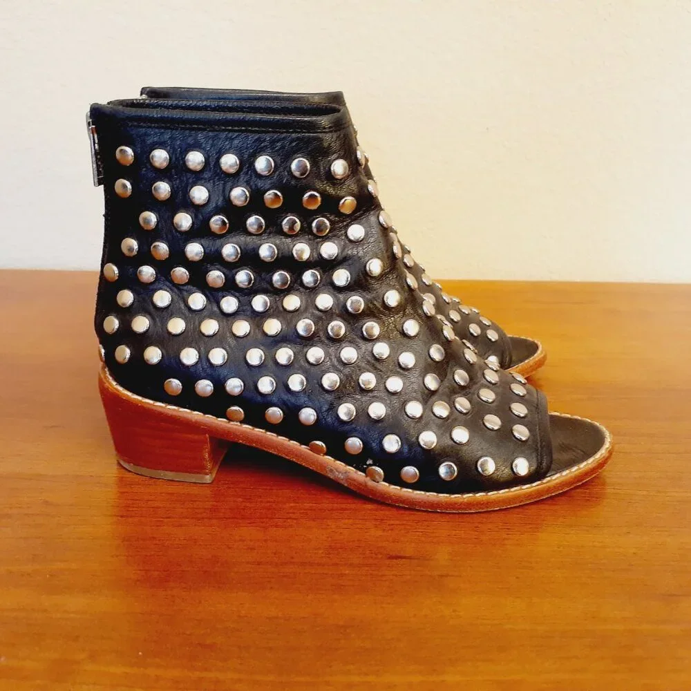 Loeffler Randall Studded Open-Toe Ankle Boot